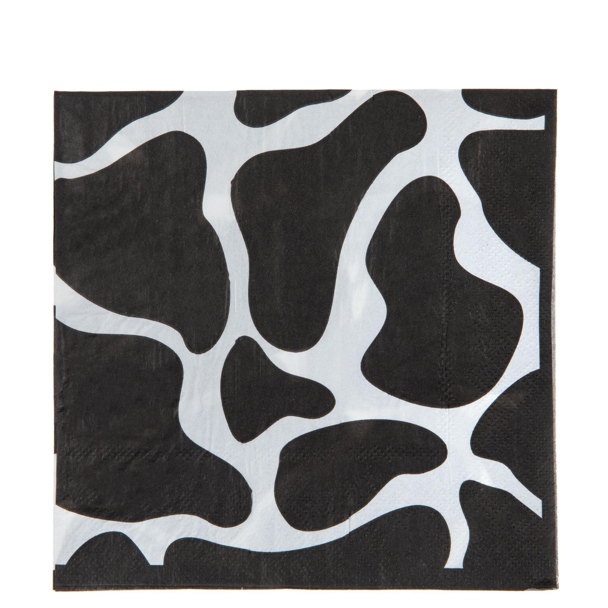 Black & White Cow Print Napkins