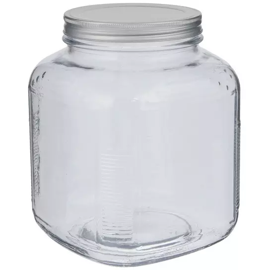 A2t55 Glass Jars With Regular Lids, Mason Jar With Airtight Lids, Clear  Glass Jar Ideal For Jam, Honey, Shower Favors, Fish Sauce All-in-one  Container With Silver Lid, Multipurpose Round Latch Reusable Can