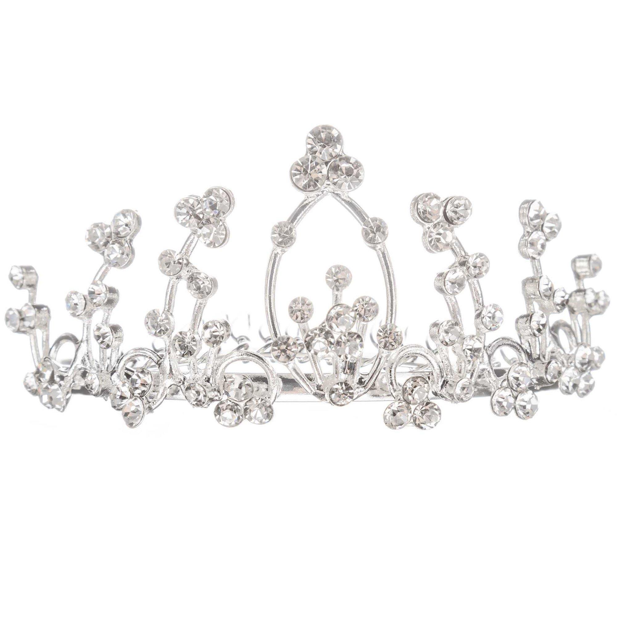 Silver & Rhinestone Mini Tiara Hobby Lobby 431569