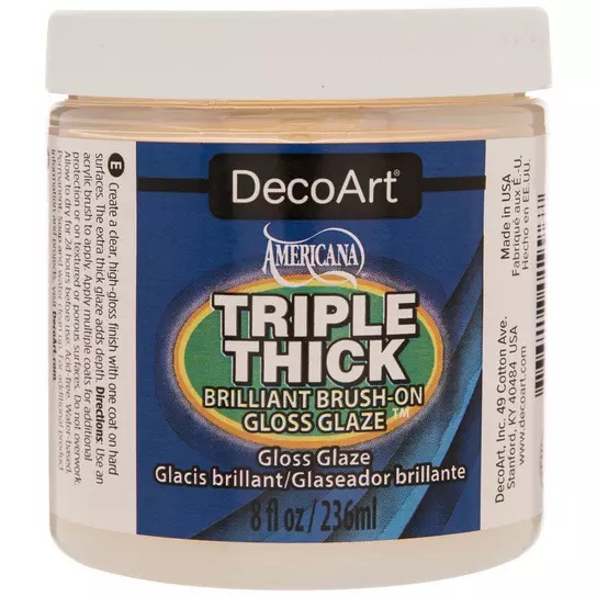 DecoArt Triple Thick Brilliant Brush-On Glaze - Gloss - 4-ounce