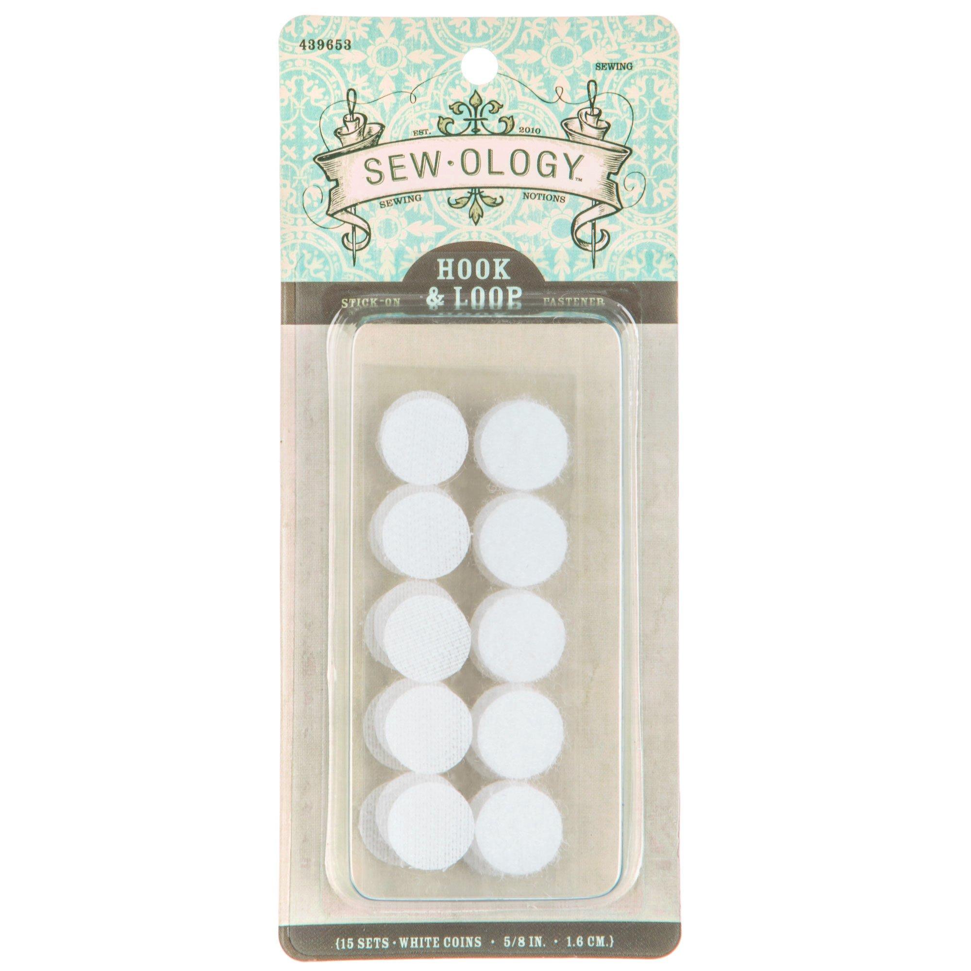 White StickOn Hook & Loop Coins Hobby Lobby 439653