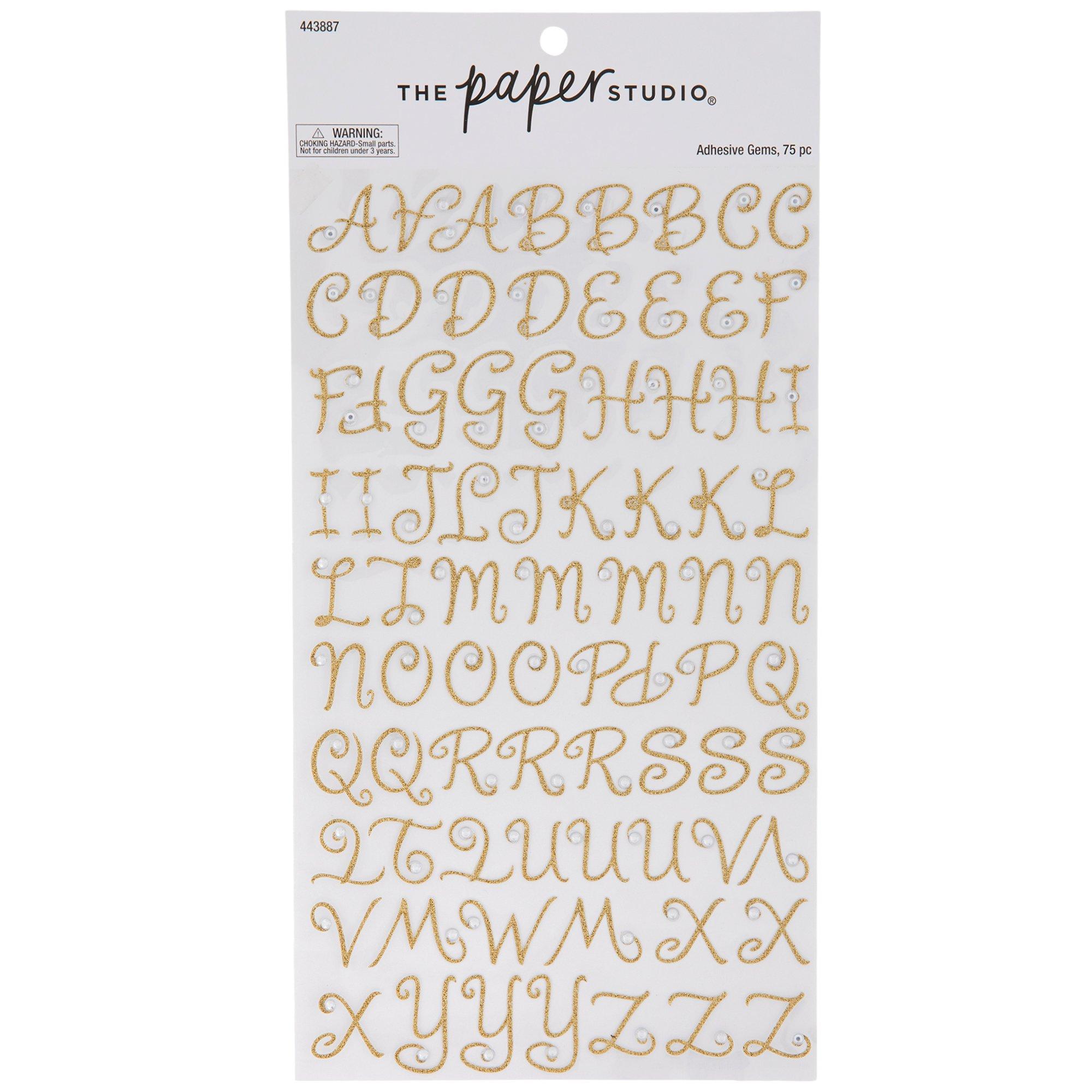 Rhinestone & Glitter Alphabet Stickers Hobby Lobby 443887