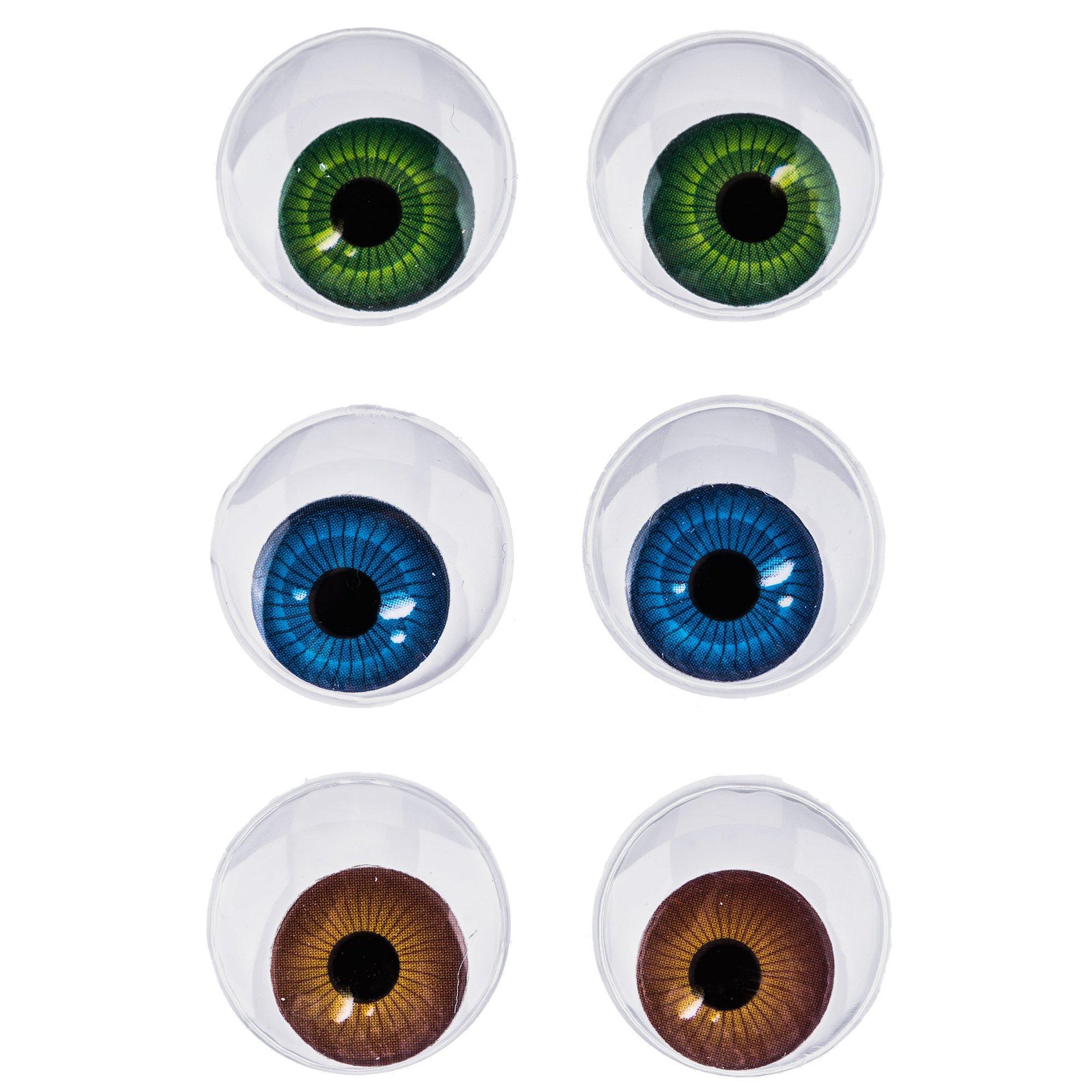 lasenersm 40 Pieces 1.57 (4cm) Round Wiggle Eyes with Self