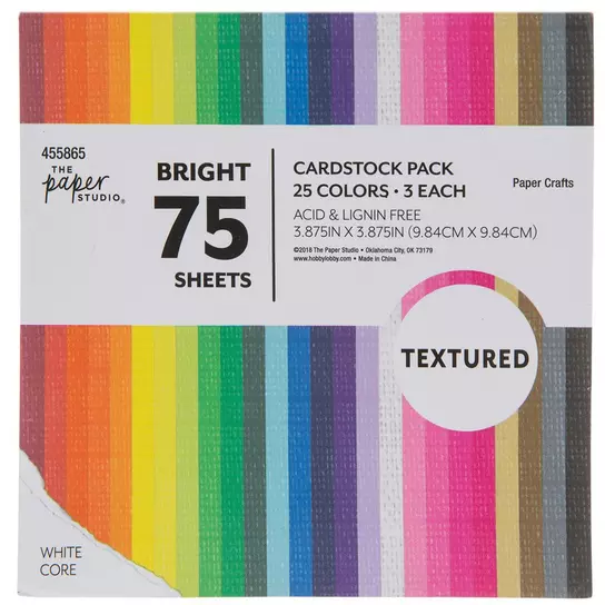 Bright Textured Cardstock Paper Pack