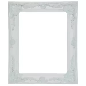 Cream White Ornate Open Wood Frame