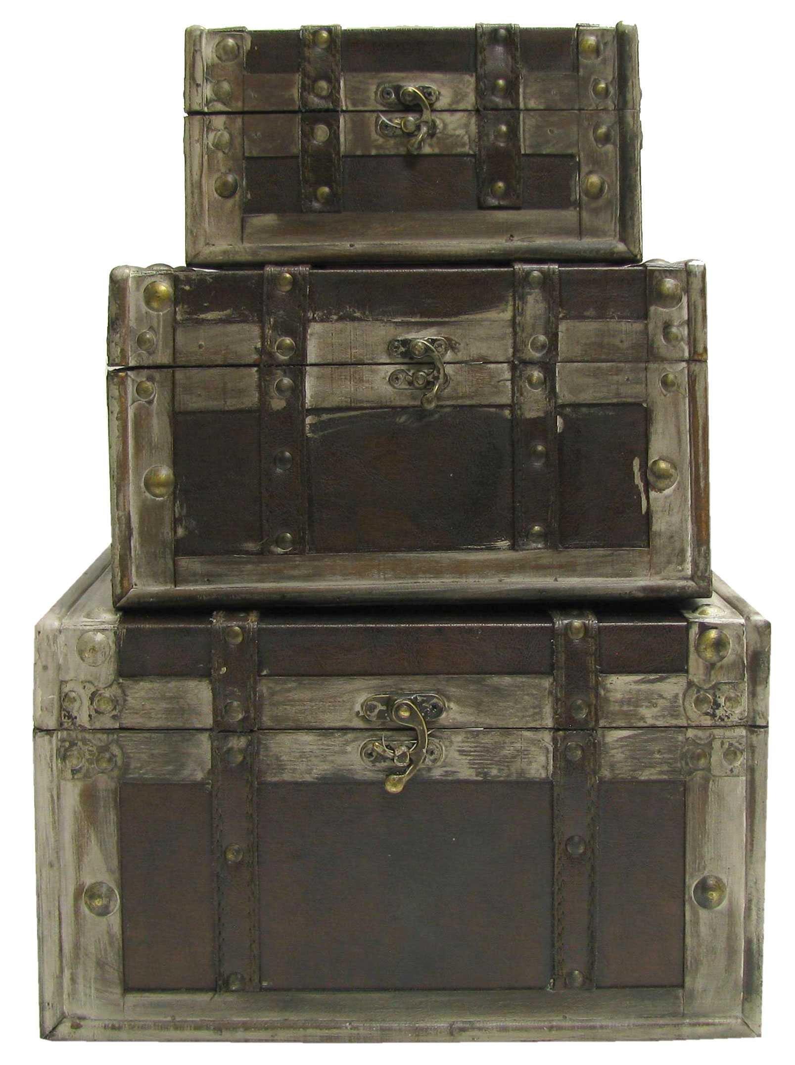 Distressed Faux Leather Trunk Box Set Hobby Lobby 456418