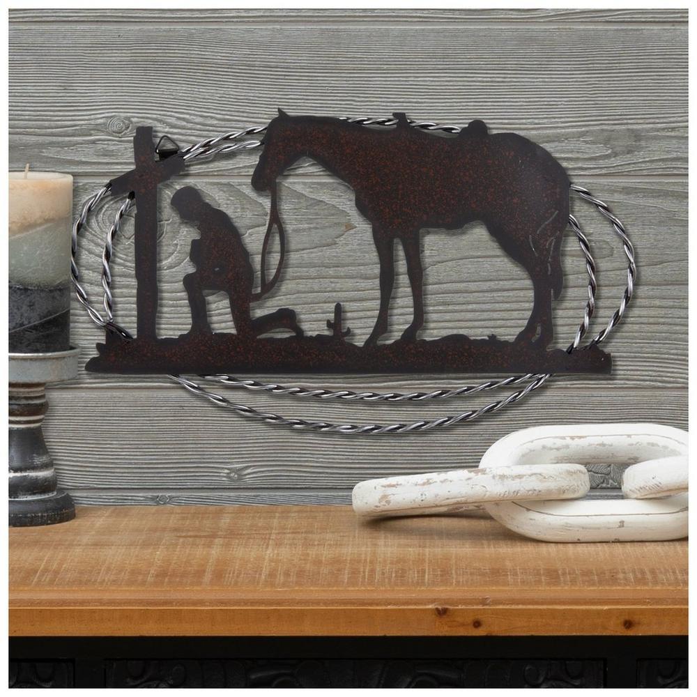 HOBBY LOBBY Praying Cowboy Metal Wall Decor
