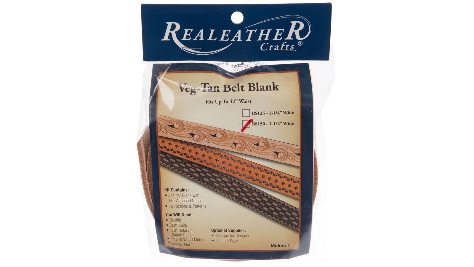 Veg-Tan Tooling Belt Blank - 1 1/2