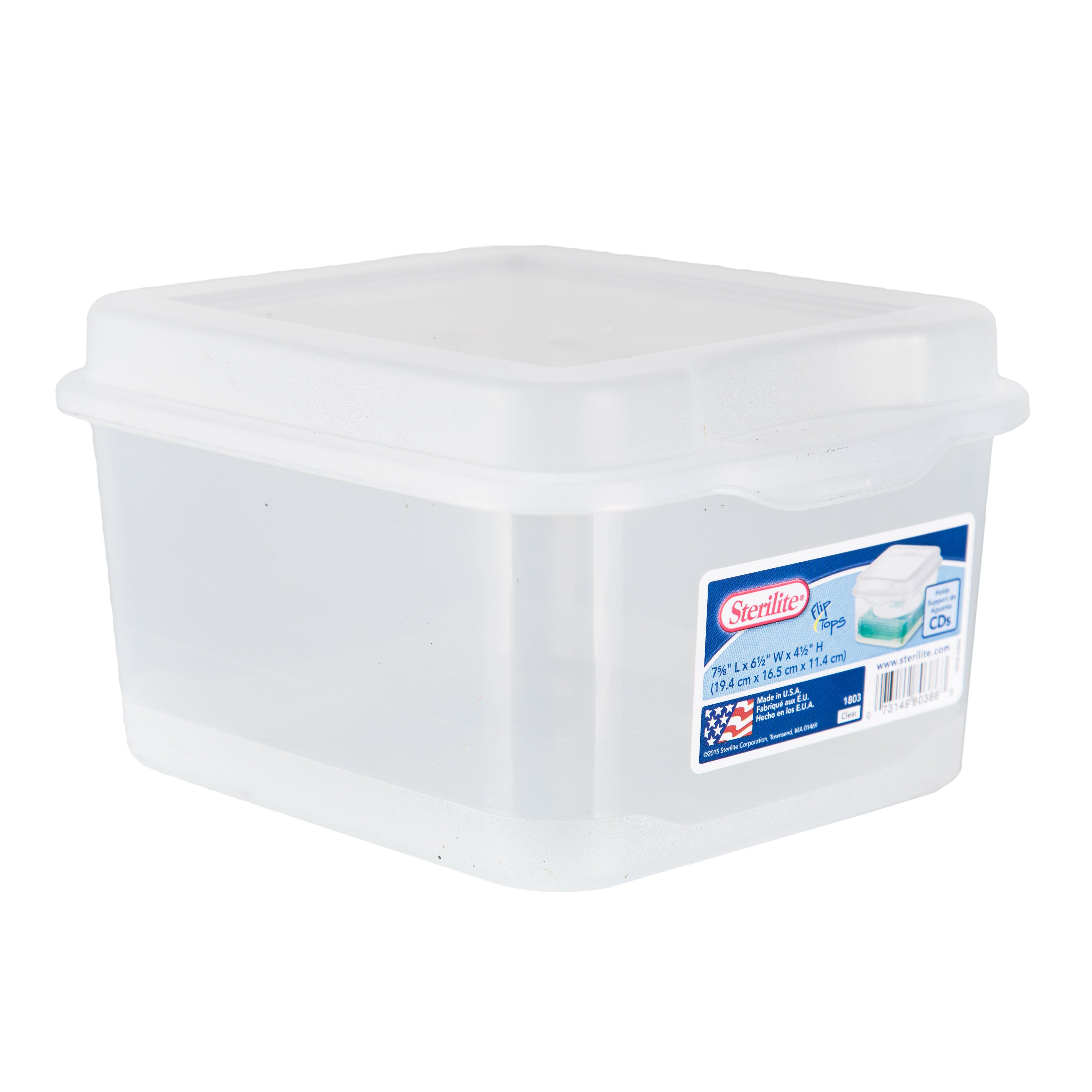 Sterilite 18038612 Plastic FlipTop Latching Storage Container, Clear &  Reviews