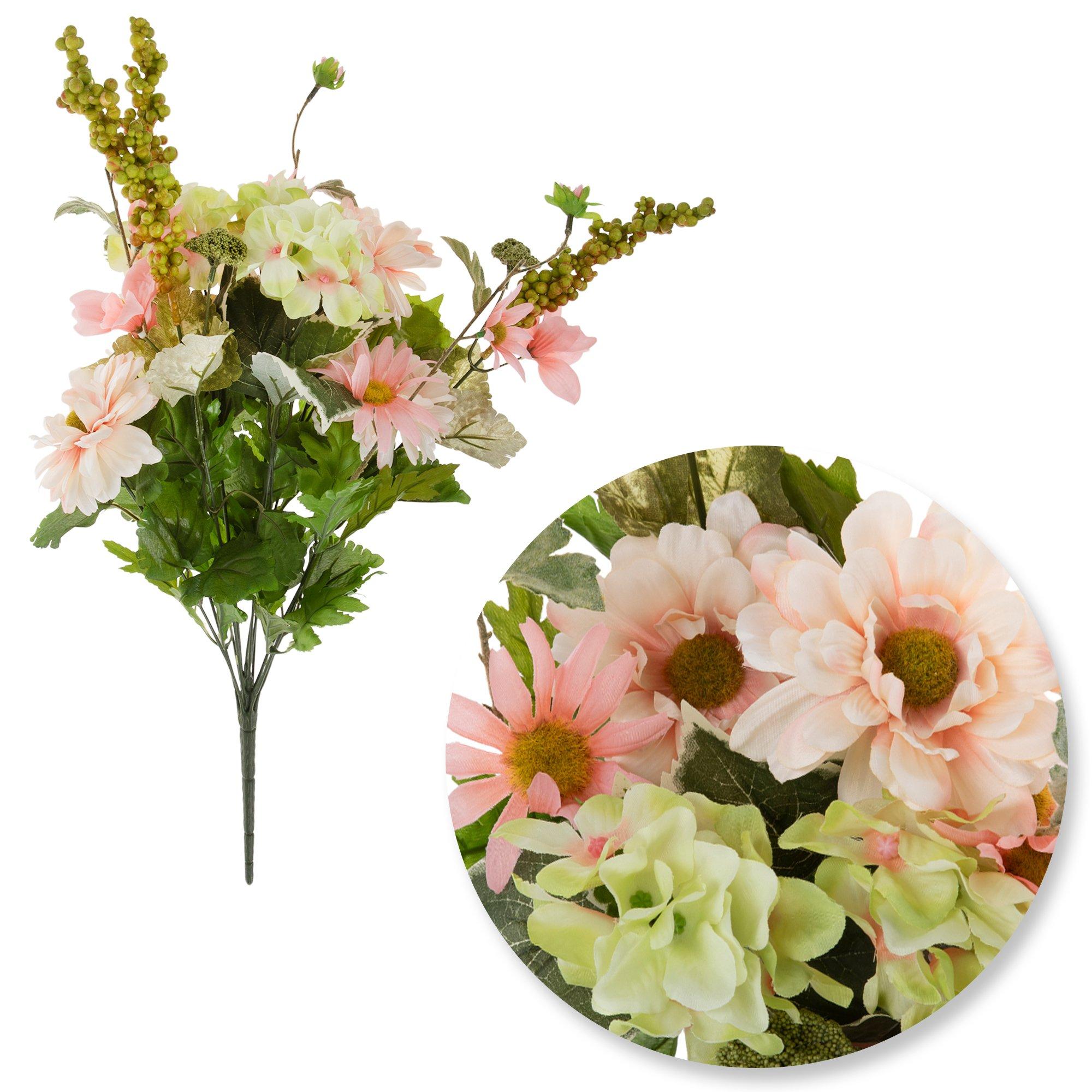 Zinnia, Hydrangea & Daisy Bush view 1