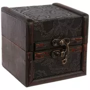 Embossed Faux Leather Wood Box