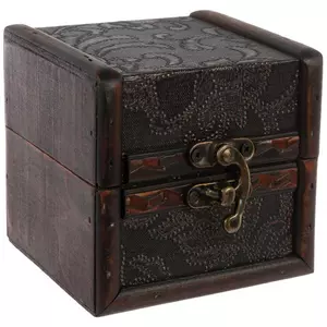 Embossed Faux Leather Wood Box