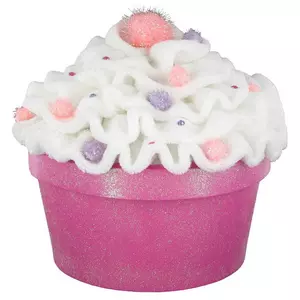 Pink & White Cupcake Box With Glitter Base