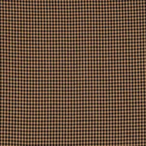 Black & Tan Homespun Check Cotton Fabric