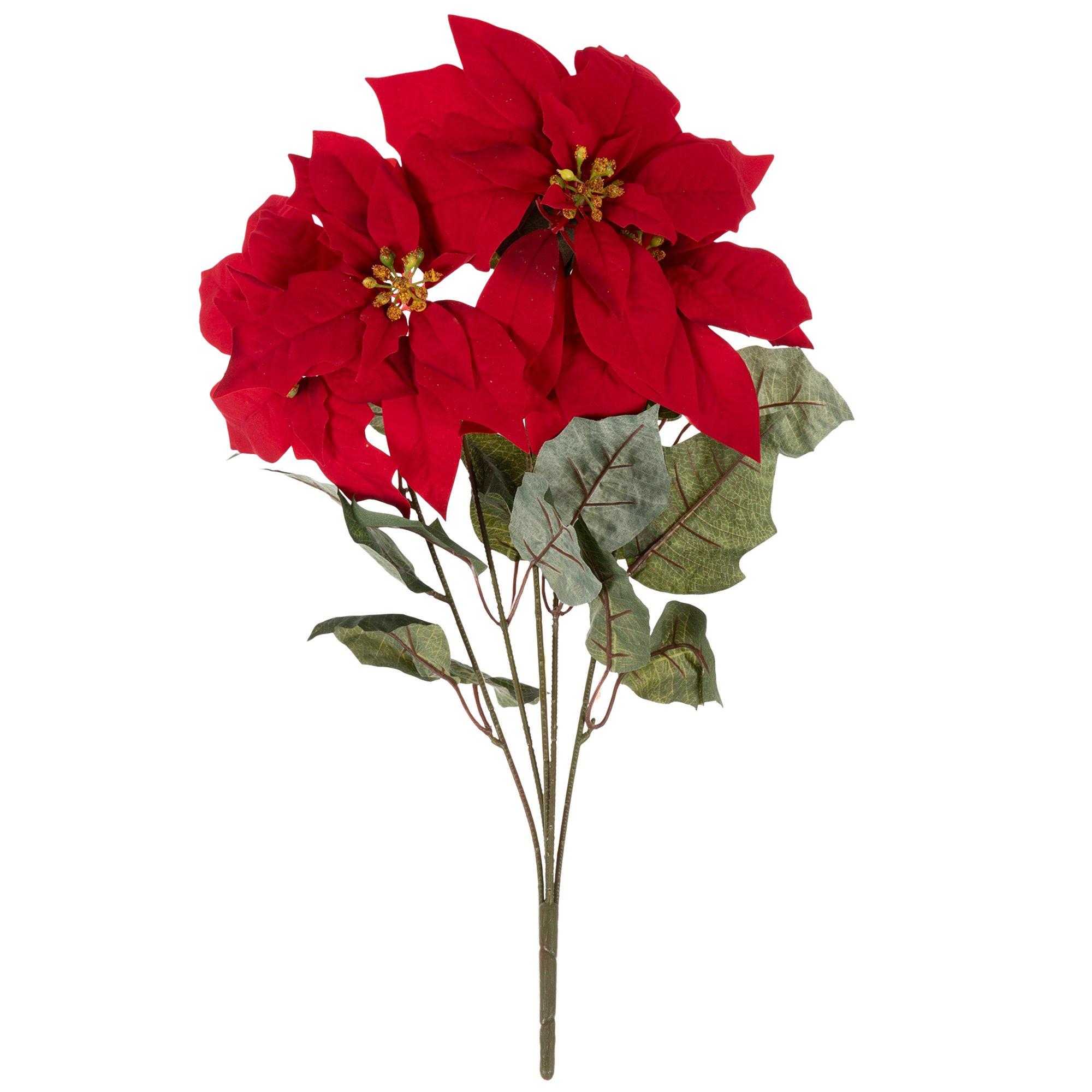 Red Silk Poinsettia Bush - Orman Inc.