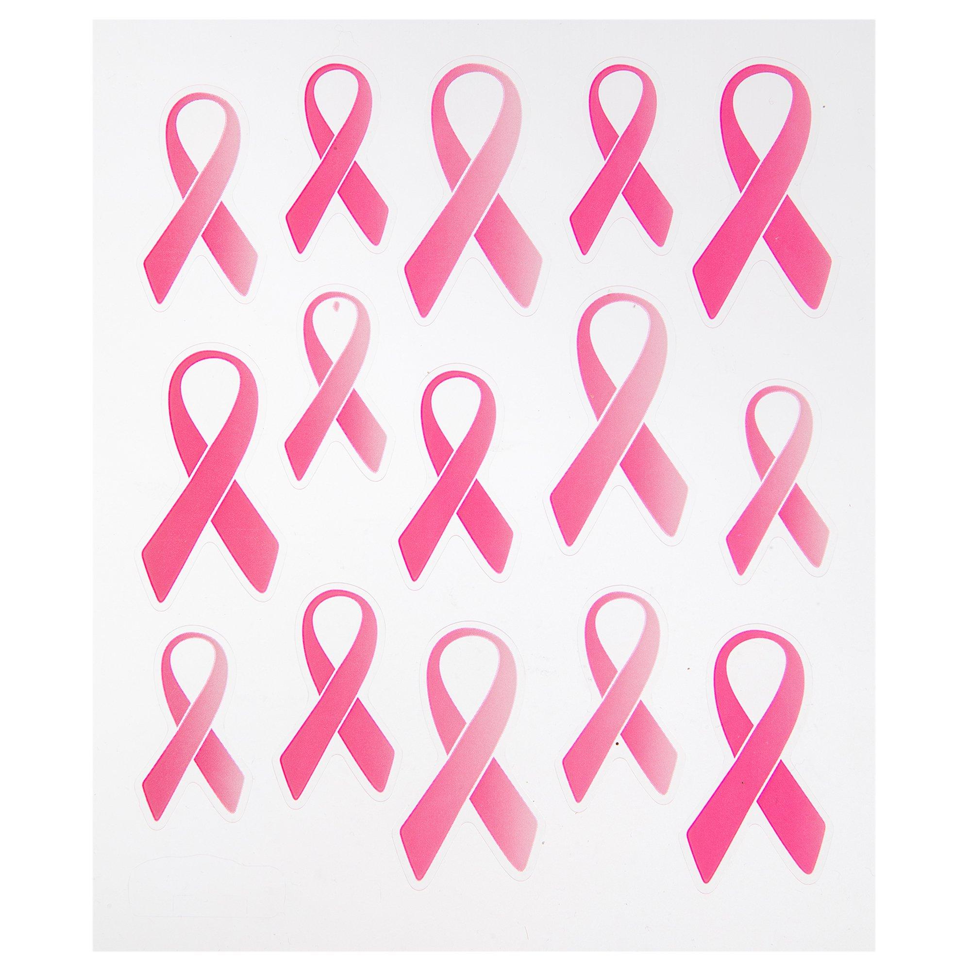 Pink Ribbon Rhinestone Stickers - Discontinued