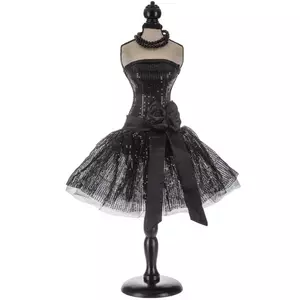 Black Sequin Dress Form Stand