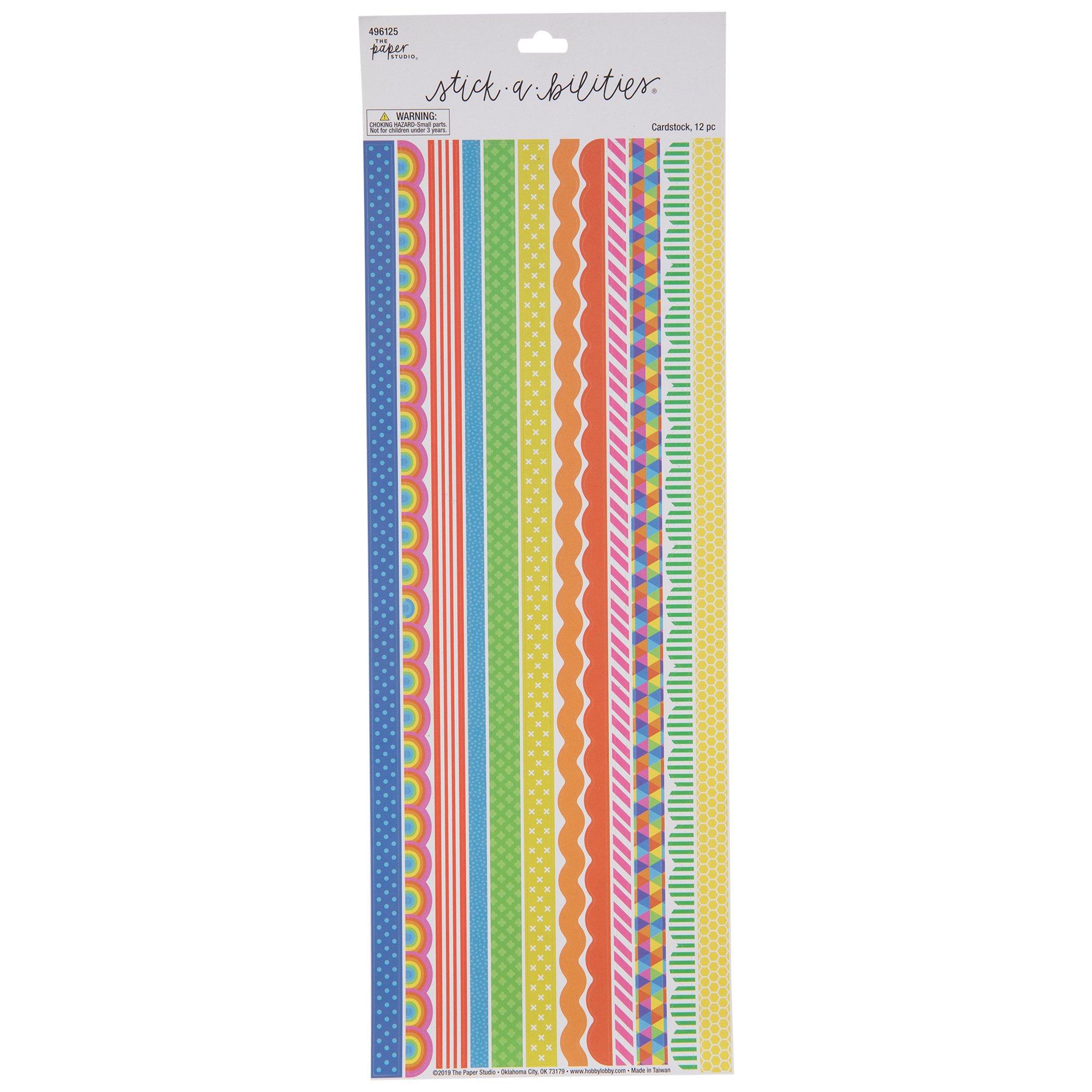 MultiColor Assorted Border Stickers Hobby Lobby 496125