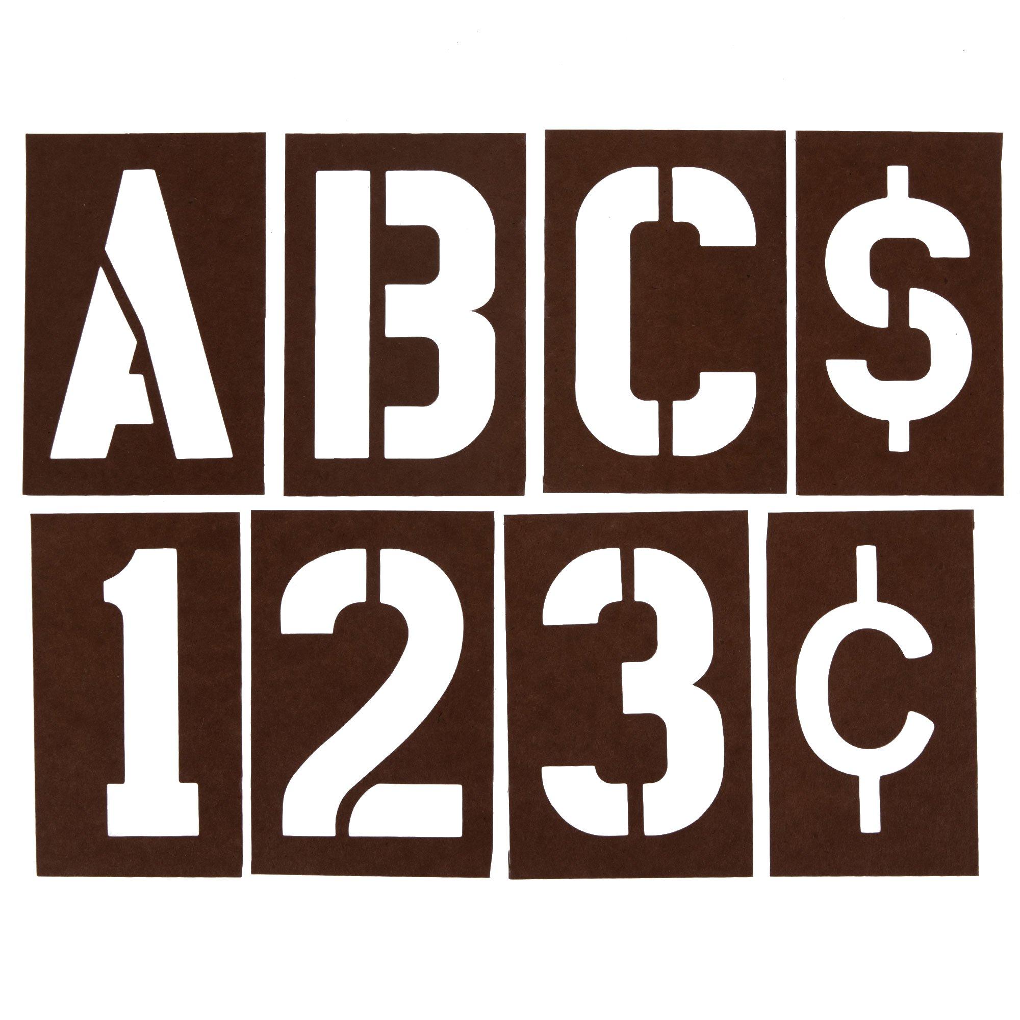 Laminated Oilboard Letter & Number Stencils Hobby Lobby 49775