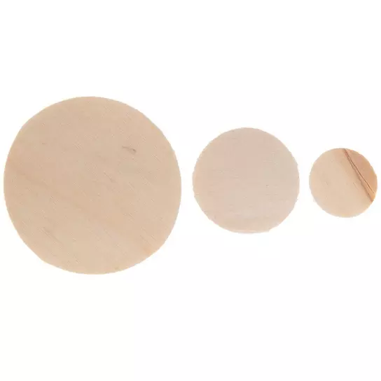Round Wooden Plates For Crafts, Pack Of 5 14 Wooden Circles Unfinished  Wooden Circles
