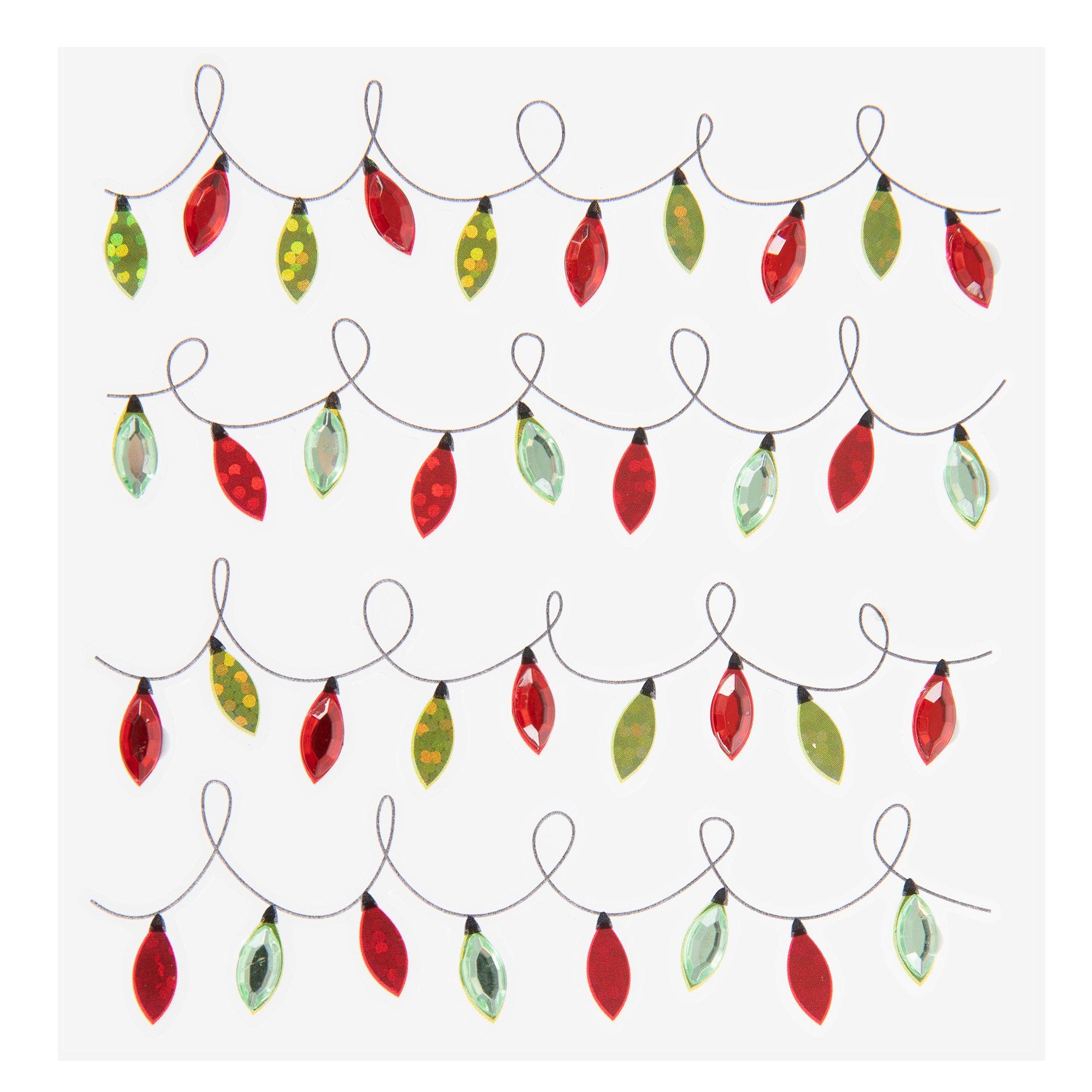 Christmas Lights Rhinestone Stickers view 1