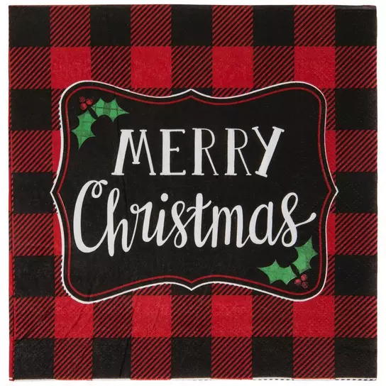Black Merry Christmas Kitchen Towel, Hobby Lobby