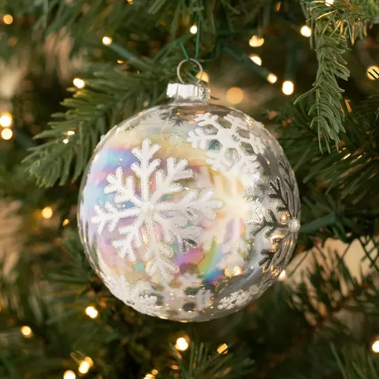 Silver & White Snowflake Ornament | Hobby Lobby | 5012158