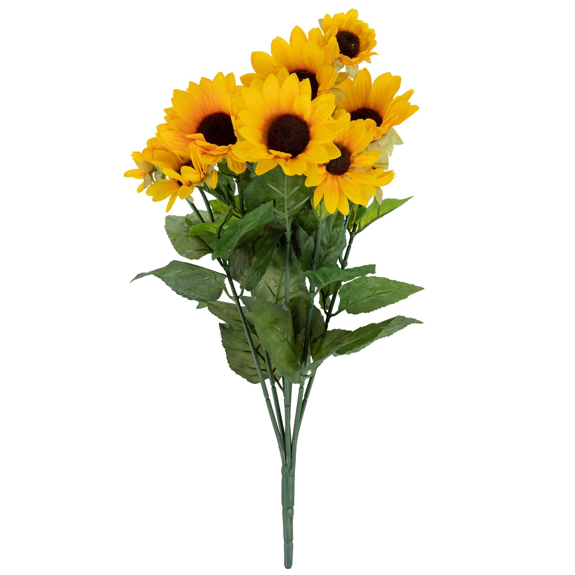 3 Stalk Sunflower Bouquet in Brown Paper