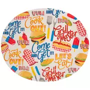 BBQ Oval Paper Plates - Large