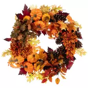Orange Fall Mix Wreath