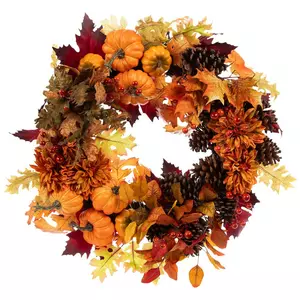 Orange Fall Mix Wreath