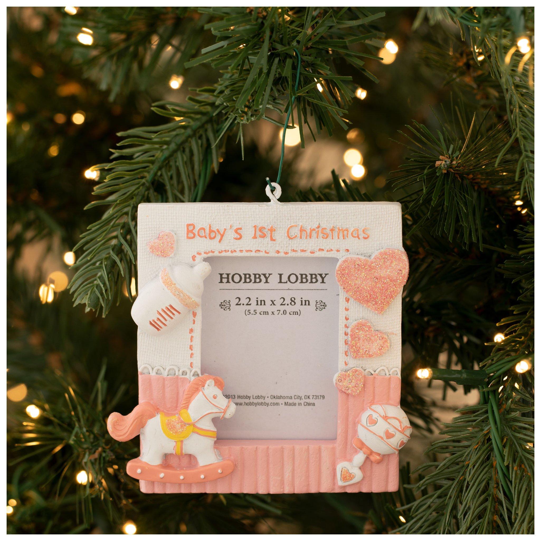 Baby's First Christmas Frame Ornament Hobby Lobby 5044631