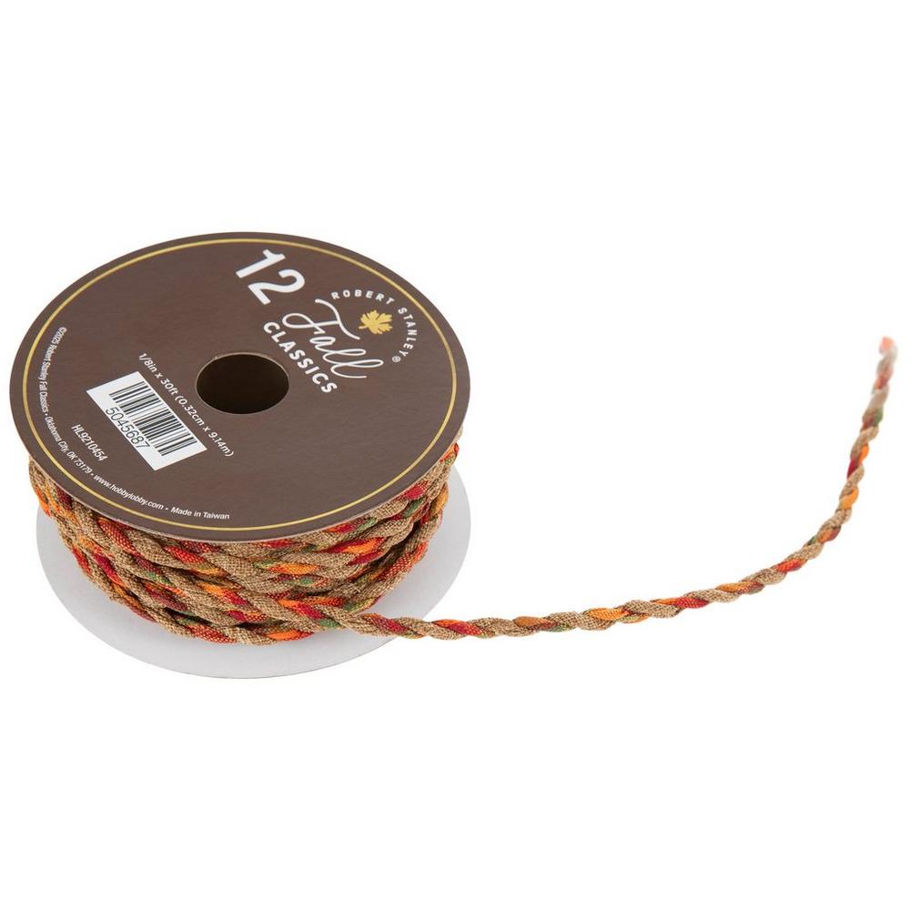 Plaid Twisted Rope Ribbon - 1/8