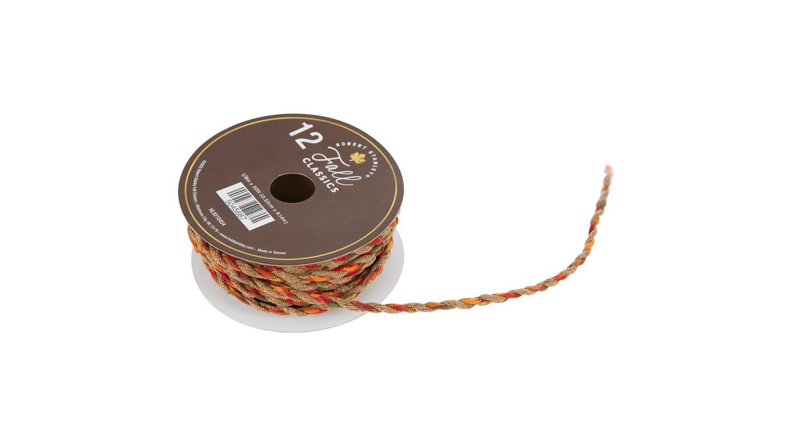 Plaid Twisted Rope Ribbon - 1/8