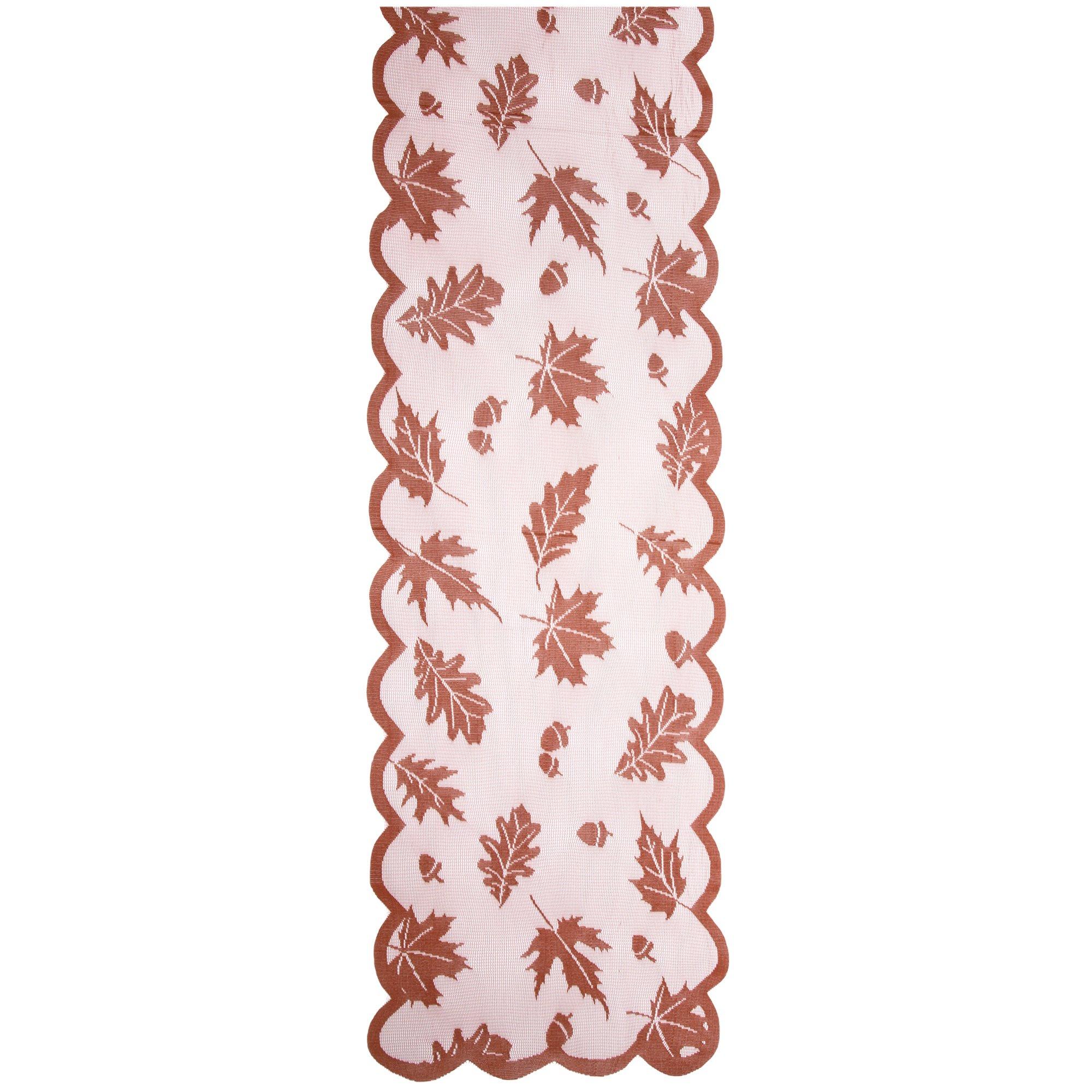 Rust Leaf & Acorn Lace Table Runner Hobby Lobby 5051594
