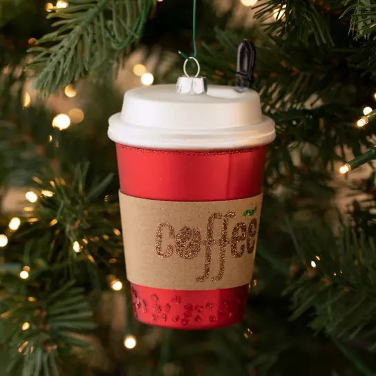 Coffee Cup Lid Christmas Ornament - About a Mom