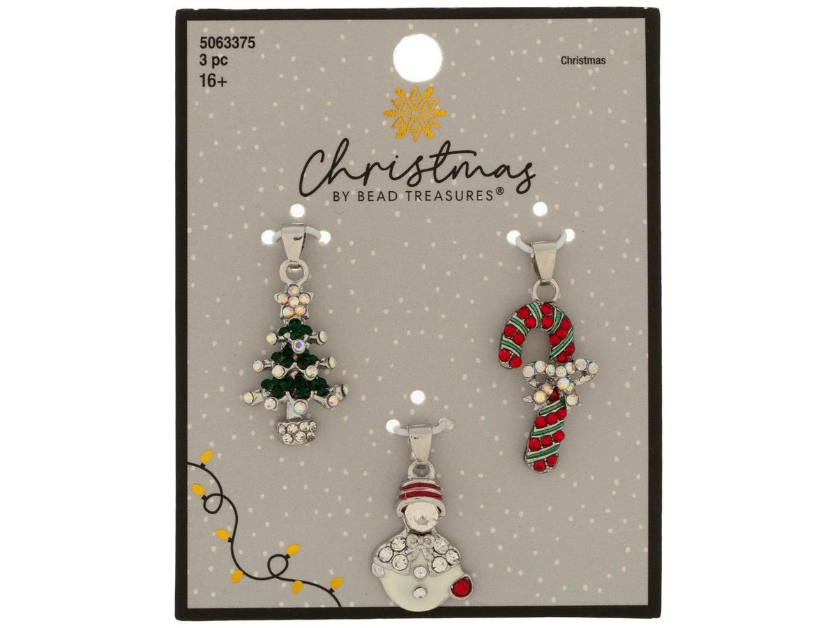 Tree, Snowman & Candy Cane Rhinestone Charms | Hobby Lobby | 5063375