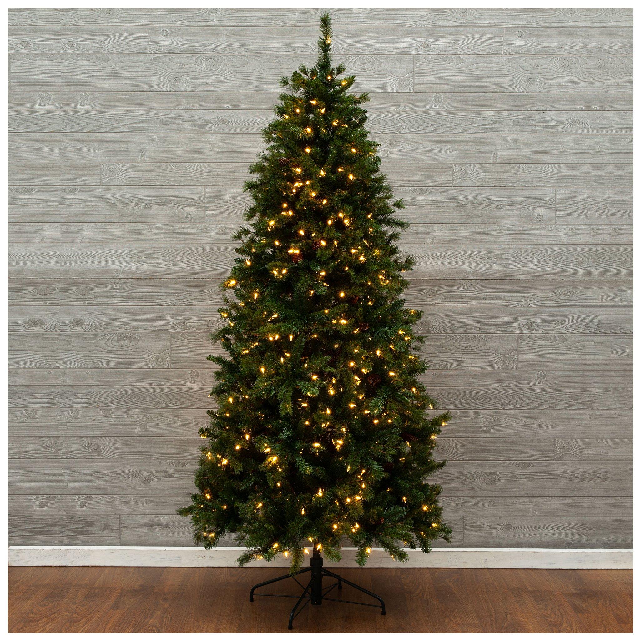 Slim Brittany Pine Pre-Lit Christmas Tree - 7.5 ft | Hobby Lobby