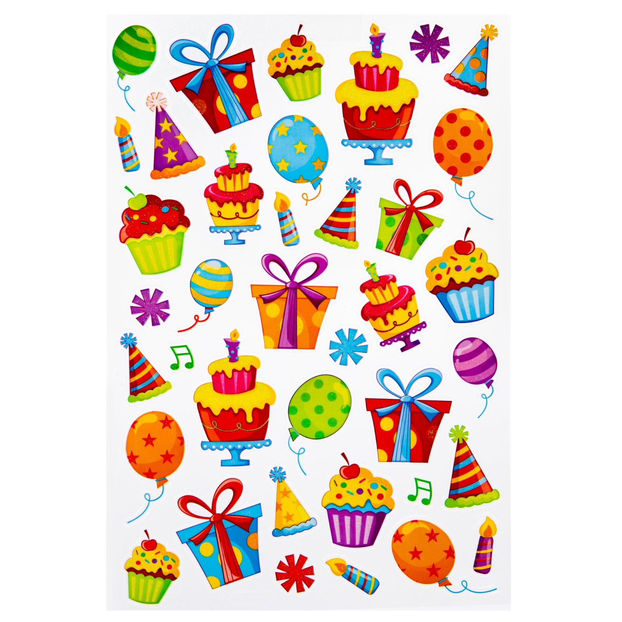 Birthday Glitter Stickers Hobby Lobby 508309