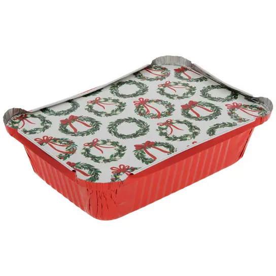Shop Mini Foil Loaf Pans with Lids: Polka Dot Red Mini Loaf Pans