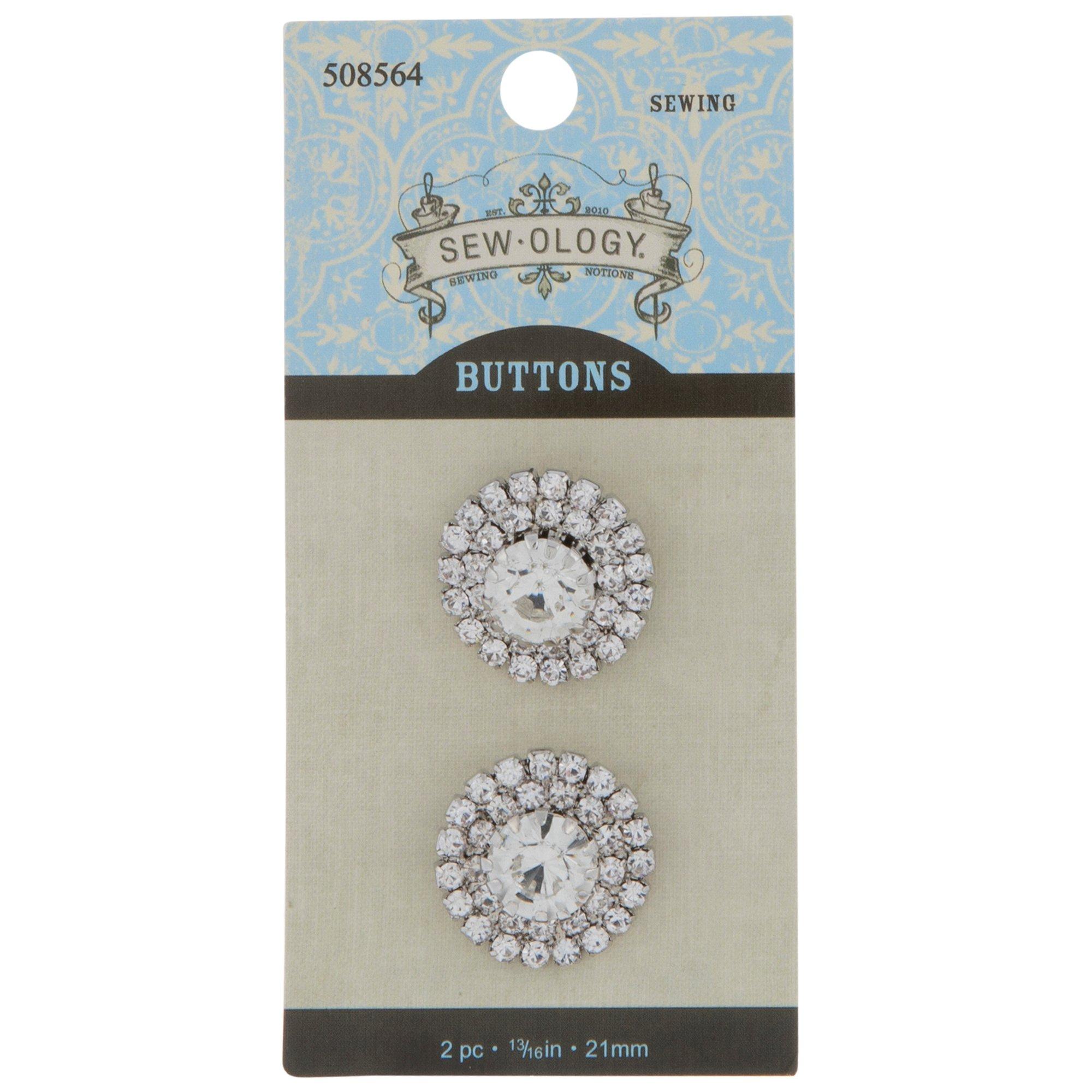 Round Rhinestone Shank Buttons 21mm Hobby Lobby 508564