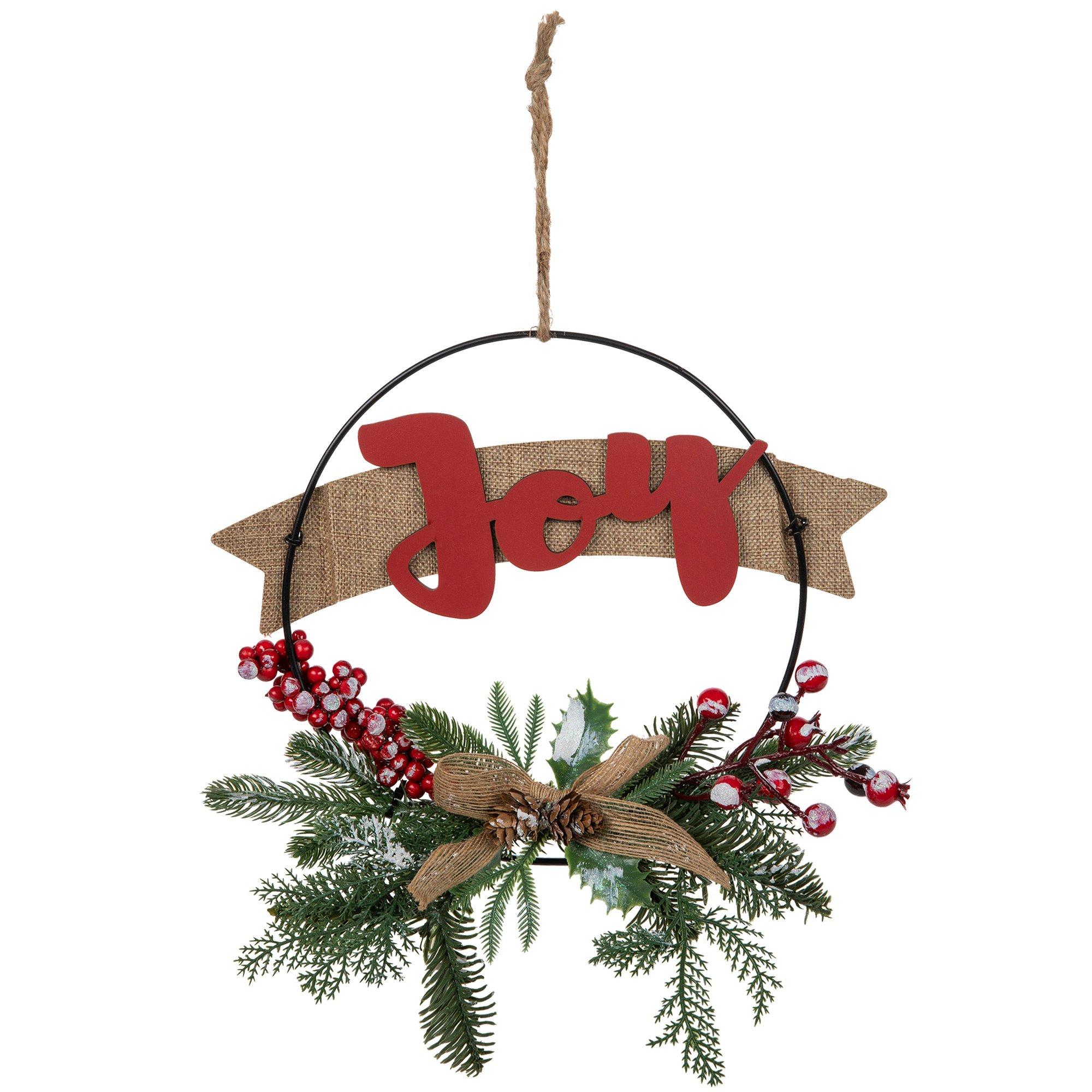 Joy Evergreen & Berry Metal Wall Decor Hobby Lobby 5092176