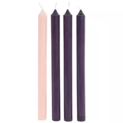 Purple & Pink Advent Taper Candles