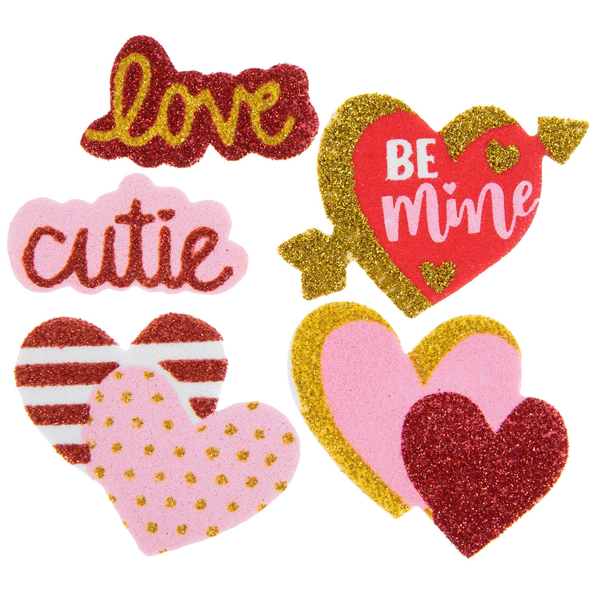 Sparkling Red Heart Stickers Set - Ideal For Christmas, Weddings, And More! 360 Pieces 10mm