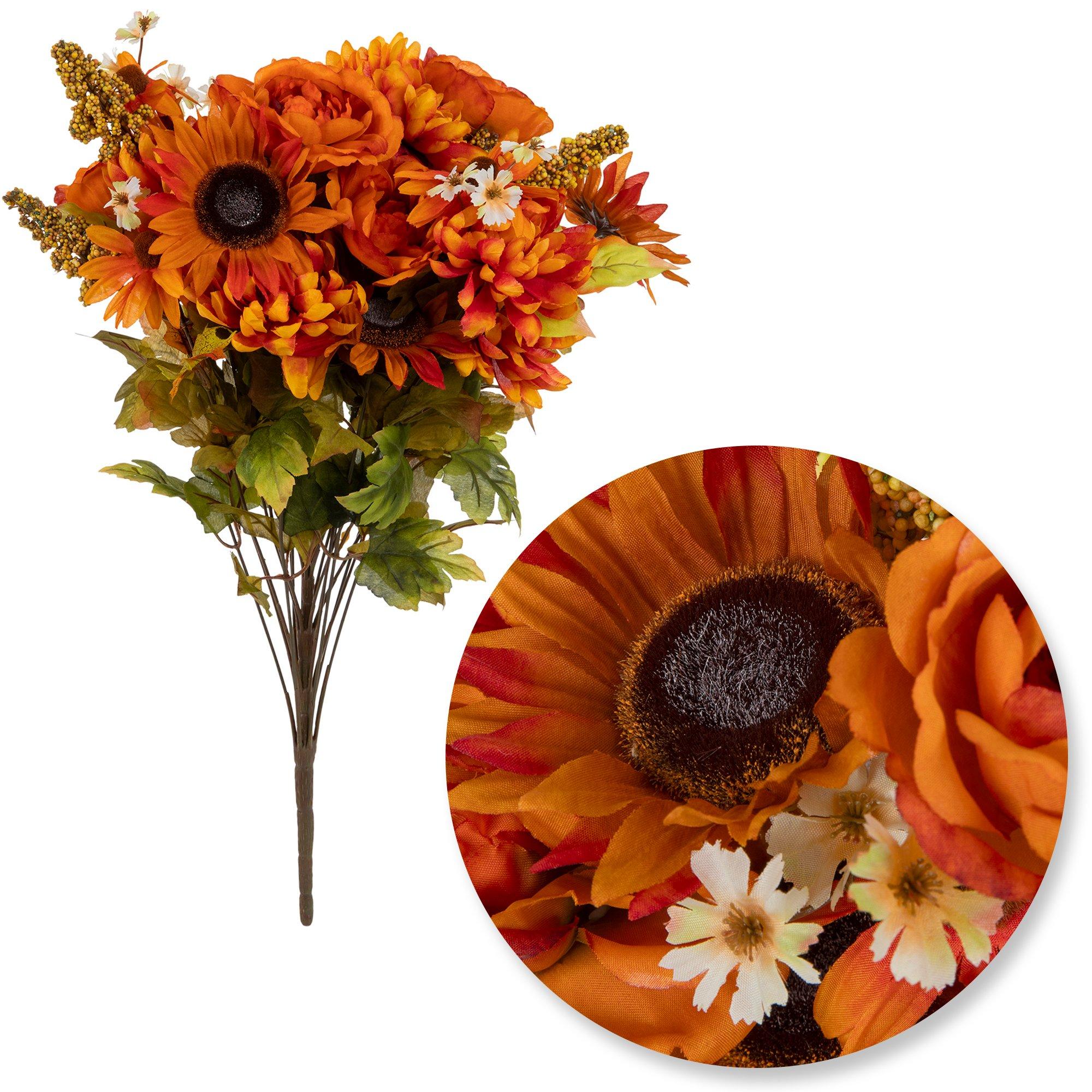 Orange Sunflower, Mum & Peony Bush | Hobby Lobby | 5117213