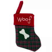 Woof Plaid Mini Stocking