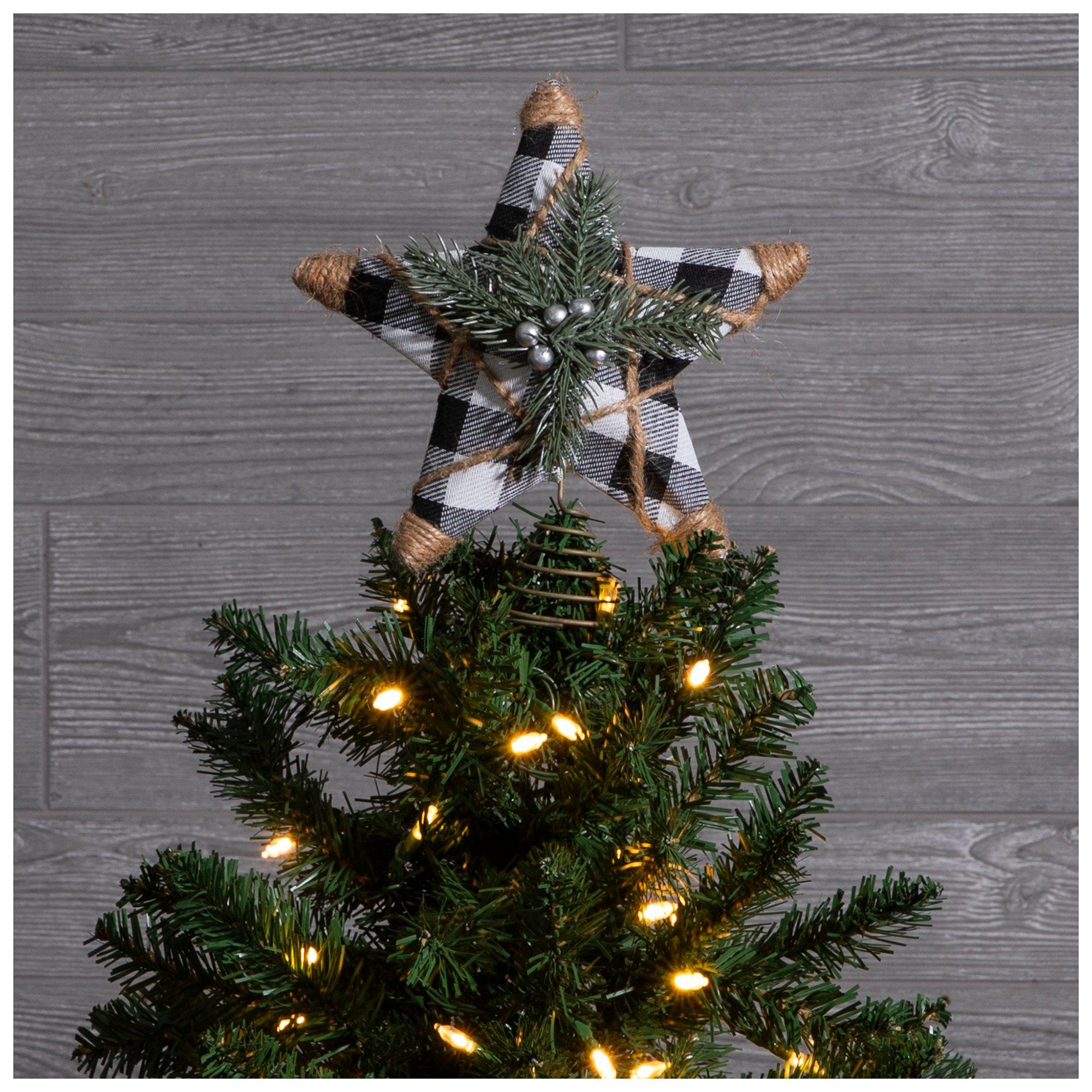 Buffalo Check, Jute & Pine Star Tree Topper Hobby Lobby 5122700