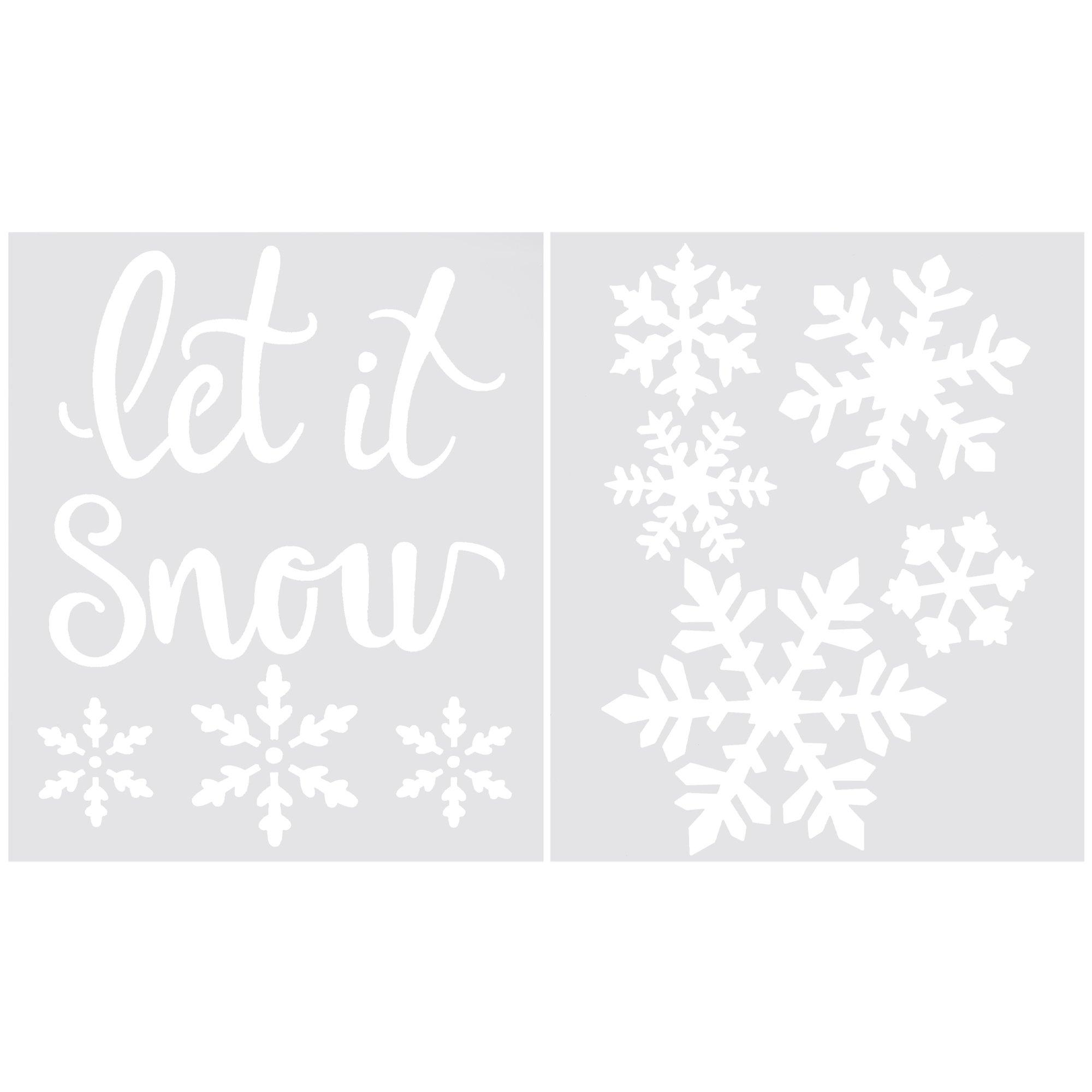 Let It Snow & Snowflake Stencils | Hobby Lobby | 5123849 for Free Printable Let It Snow Stencil