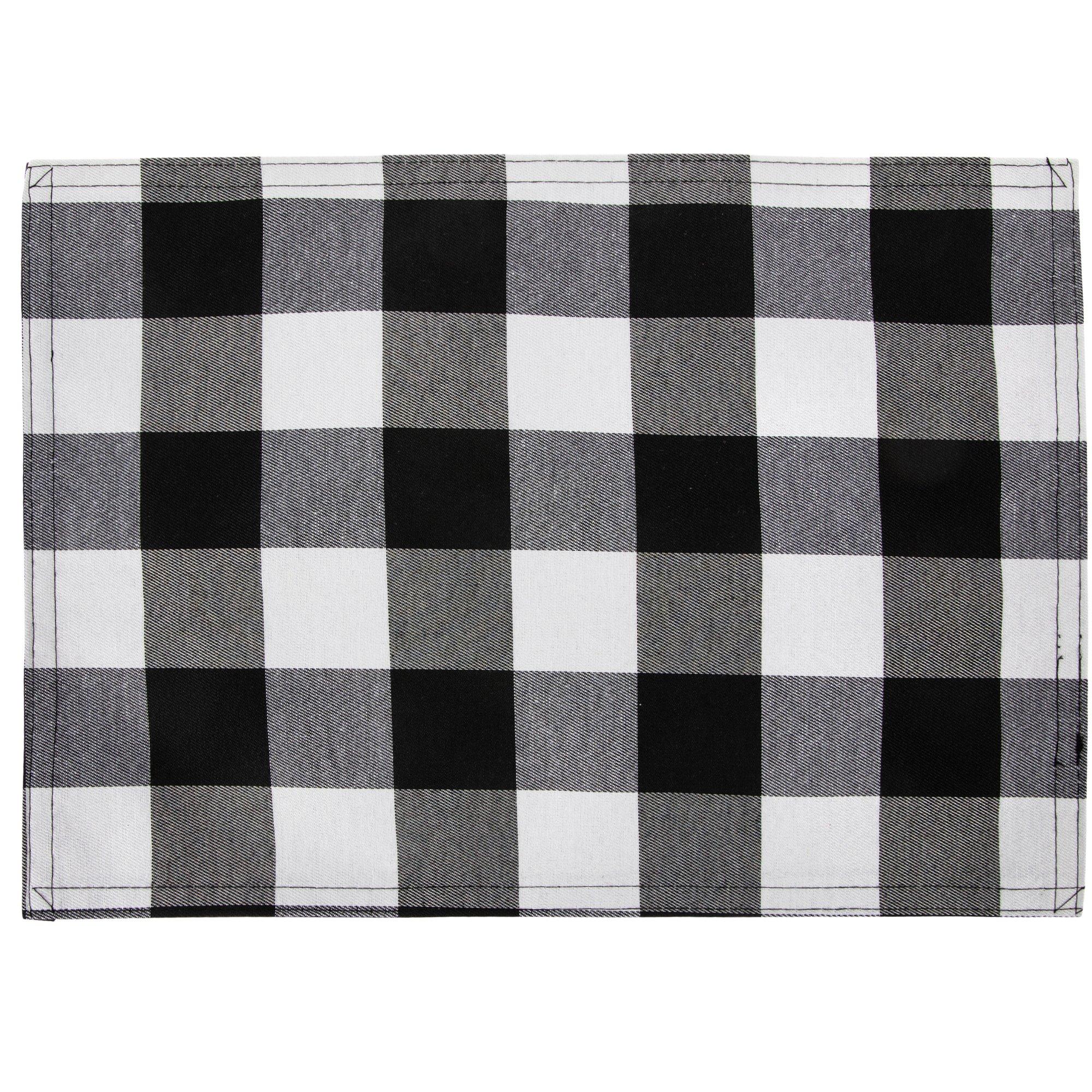 NWT Robert Stanley Home Collection Table Runner Black&white Buffalo Plaid  Design