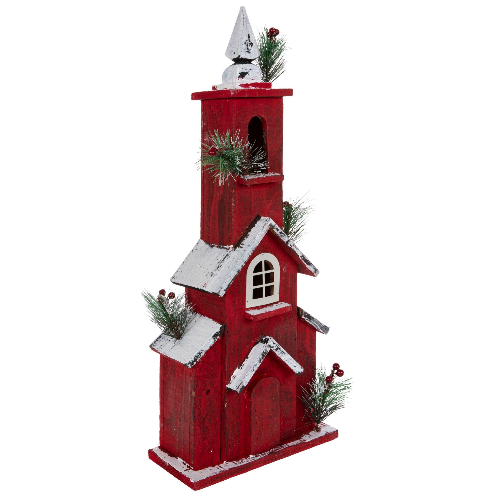 Red Church With Steeple Wood Decor Hobby Lobby 5132311